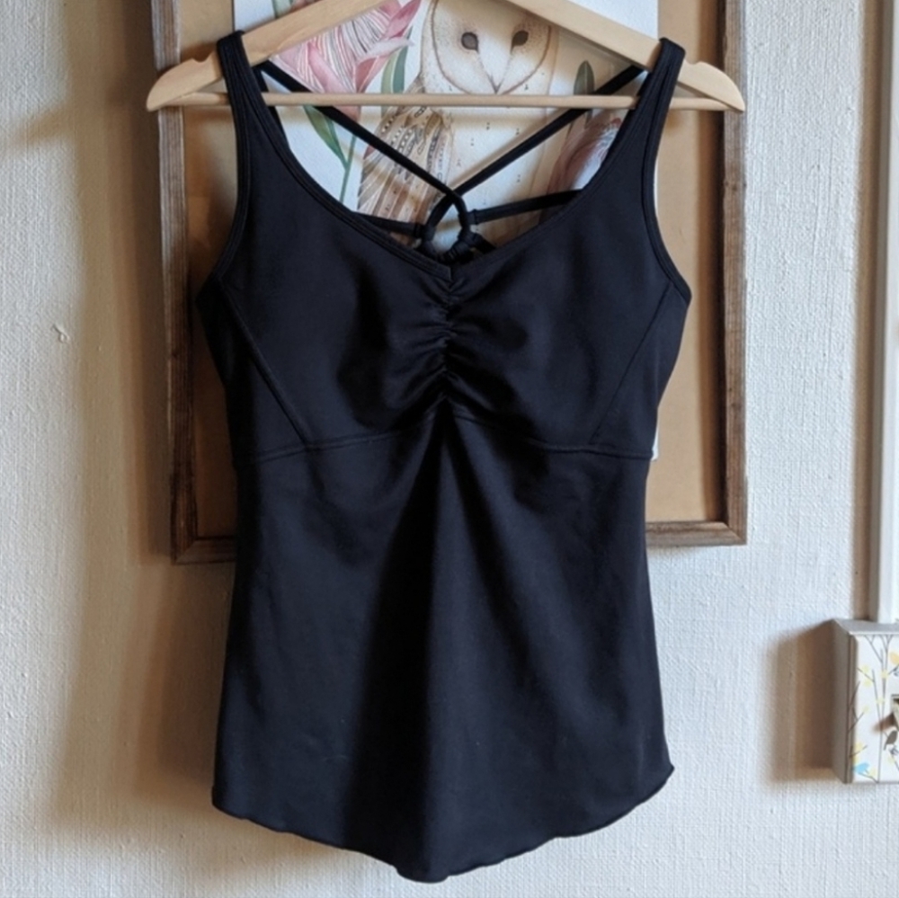 EUC- PrAna Dreaming Yoga Top-Sm-Black